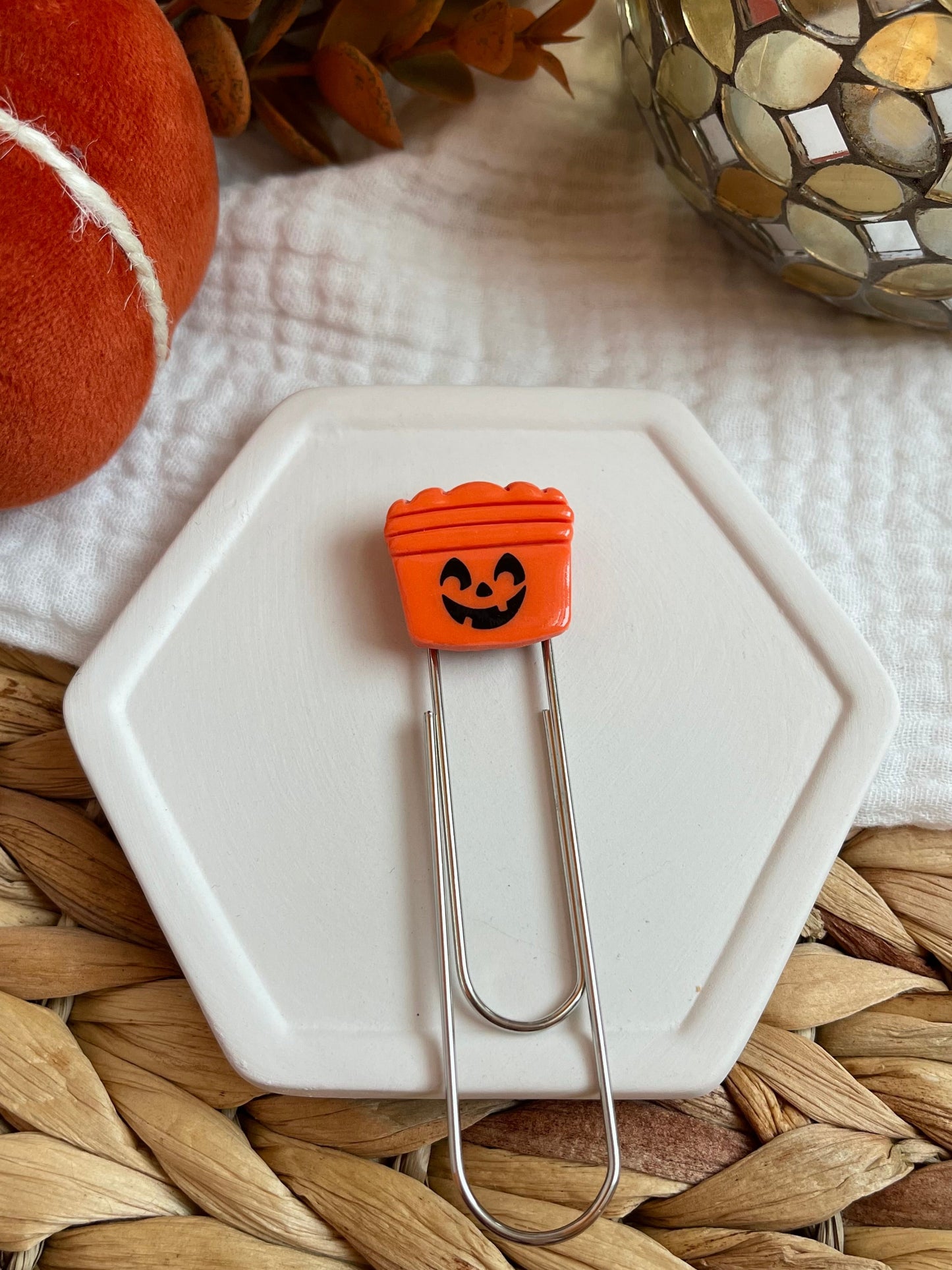 Pumpkin Halloween Bucket Bookmark *PREORDER*