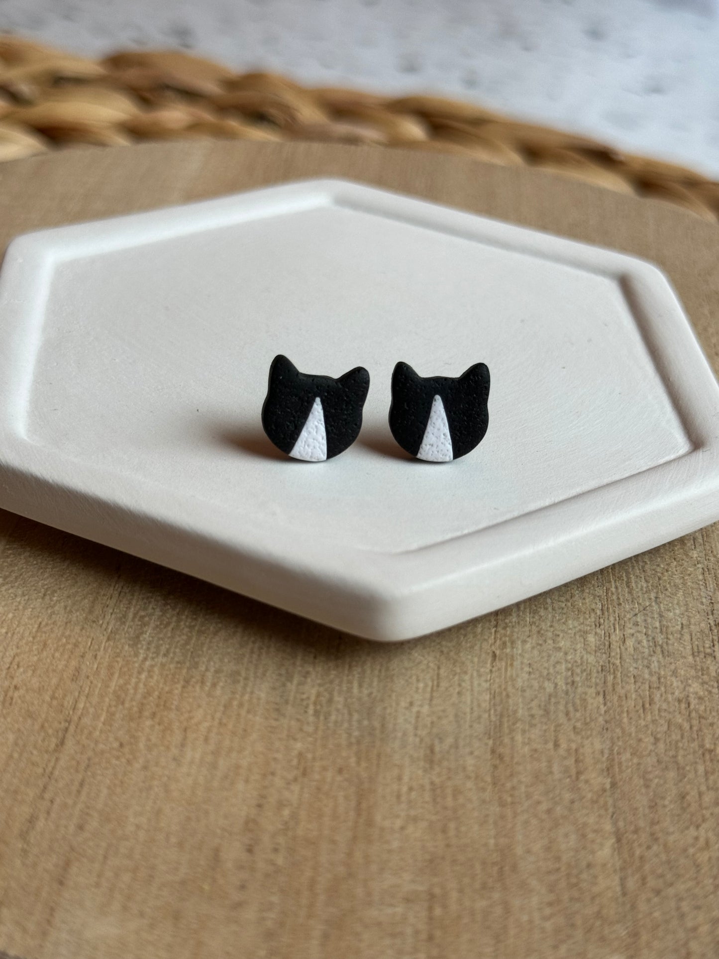 Tuxedo Cat Studs
