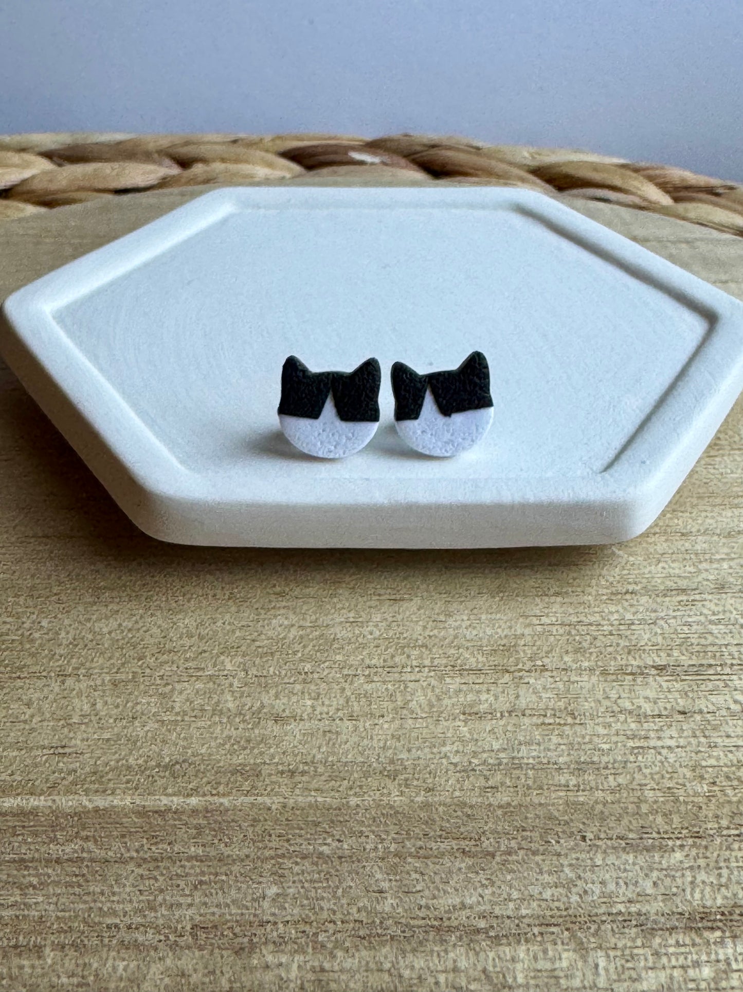 Reverse Tuxedo Cat Studs