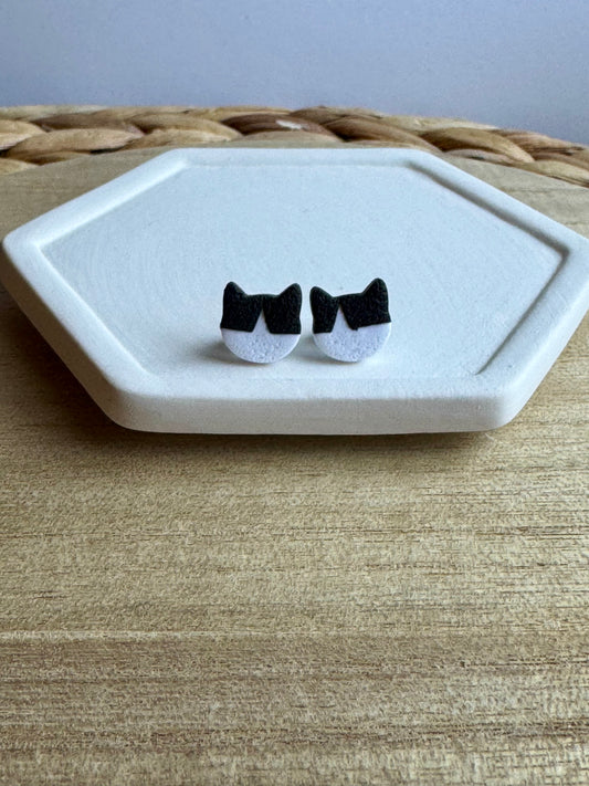 Reverse Tuxedo Cat Studs